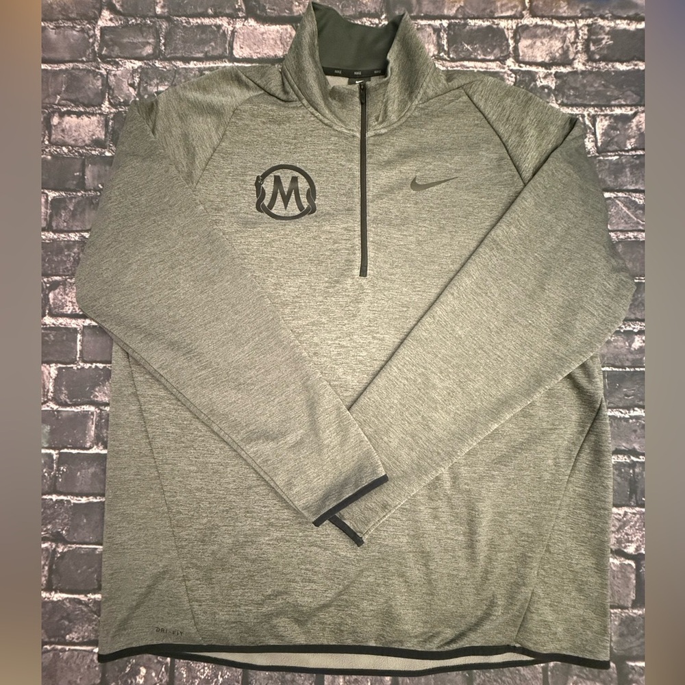 Nike Sports Academy Kobe Bryant Mens 2XL Tall 1/4 Zip Gray Pullover Golf Sweater